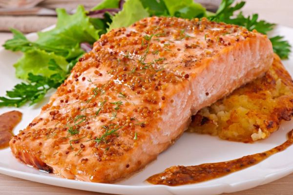Honig-Senf-Soße zu Lachs
